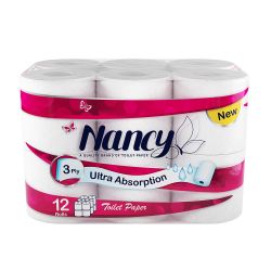 دستمال توالت سه لایه 12 رول نانسی