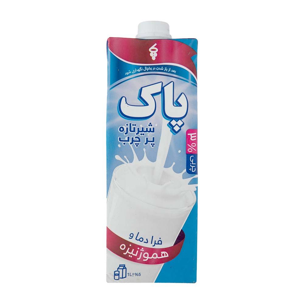 شیر پرچرب 1 لیتری پاک