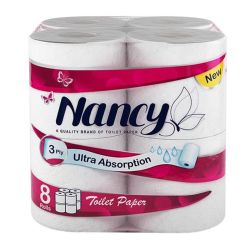 دستمال توالت سه لایه  8 رول نانسی